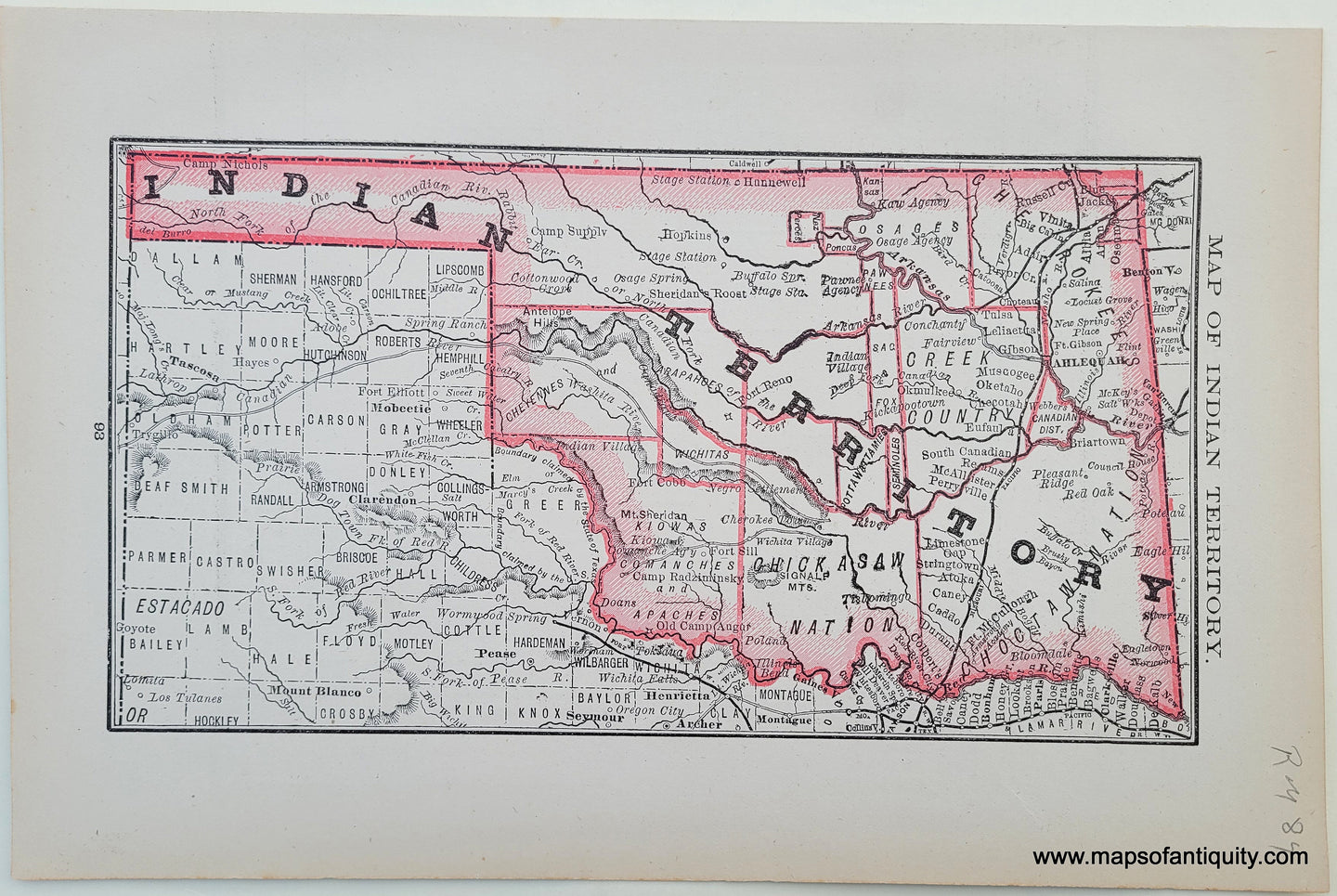 Antique-Map-Map-of-Indian-Territory-1884-Rand-McNally-Co-Maps-of-Antiquity