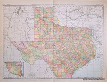 Load image into Gallery viewer, Genuine-Antique-Map-Texas-Texas--1898-Rand-McNally-Maps-Of-Antiquity-1800s-19th-century
