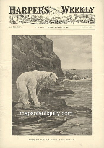 Black-and-White-Antique-Illustration-Hunting-the-Polar-Bear-Antique-Prints-Sports-Prints-1895-Harper's-Weekly-Maps-Of-Antiquity