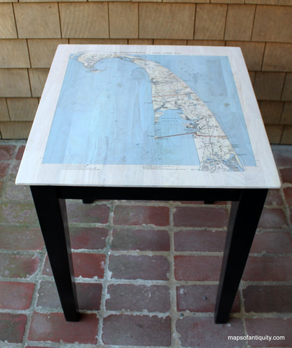 Furniture-Hand-crafted-Cape-Cod-Hook-Map-Side-Table--**UNAVAILABLE**-Reproduction-Cape-Cod-and-Islands--Locally-Hand-Crafted-for-MOA-Maps-Of-Antiquity