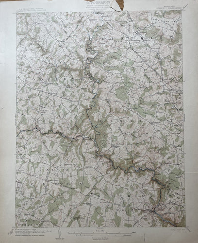 Genuine-Antique-Map-Ellicot-Maryland-Quadrangle-1906-USGS-U-S-Geological-Survey-Maps-Of-Antiquity