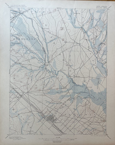 Genuine-Antique-Map-Mullica-New-Jersey-Quadrangle-1903-USGS-U-S-Geological-Survey-Maps-Of-Antiquity