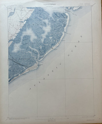 Genuine-Antique-Map-Atlantic-City-New-Jersey-Quadrangle-1909-USGS-U-S-Geological-Survey-Maps-Of-Antiquity