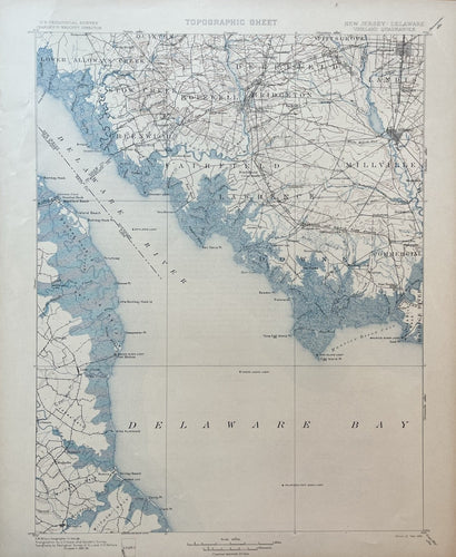 Genuine-Antique-Map-Vineland-New-Jersey-Delaware-Quadrangle-1899-USGS-U-S-Geological-Survey-Maps-Of-Antiquity