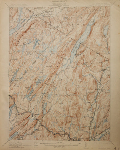 Genuine-Antique-Map-Greenwood-Lake--New-Jersey-New-York---1913-U-S-Geological-Survey--Maps-Of-Antiquity