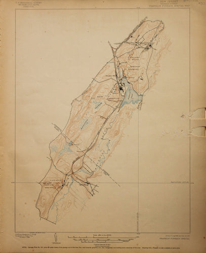 Genuine-Antique-Map-Franklin-Furnace-Special-Map-New-Jersey--1910-U-S-Geological-Survey--Maps-Of-Antiquity