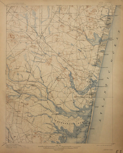 Genuine-Antique-Map-Asbury-Park--New-Jersey---1912-U-S-Geological-Survey--Maps-Of-Antiquity