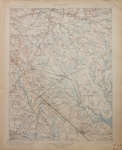 Genuine-Antique-Map-Rancocas--New-Jersey---1913-U-S-Geological-Survey--Maps-Of-Antiquity