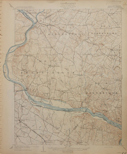 Genuine-Antique-Map-Seneca-Maryland-Virginia---1908-U-S-Geological-Survey--Maps-Of-Antiquity