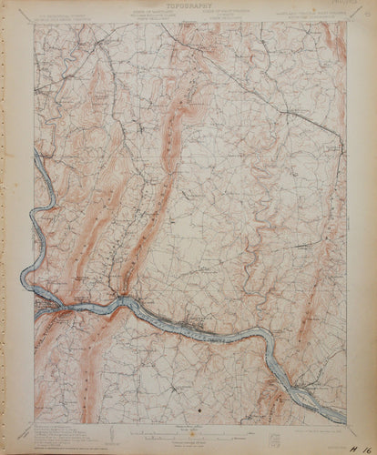 Genuine-Antique-Map-Antietam-Maryland-Virginia-West-Virginia--1913-U-S-Geological-Survey--Maps-Of-Antiquity