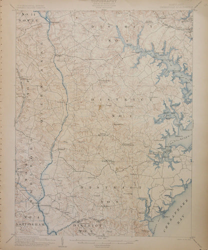 Genuine-Antique-Map-Owensville-Maryland--1905-U-S-Geological-Survey--Maps-Of-Antiquity