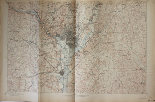 Genuine-Antique-Map-Washington-D-C--Maryland-Washingtone-D-C--Virginia--1914-U-S-Geological-Survey--Maps-Of-Antiquity