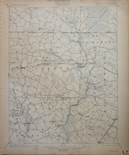 Genuine-Antique-Map-Pittsville-Maryland-Delaware--1914-U-S-Geological-Survey--Maps-Of-Antiquity