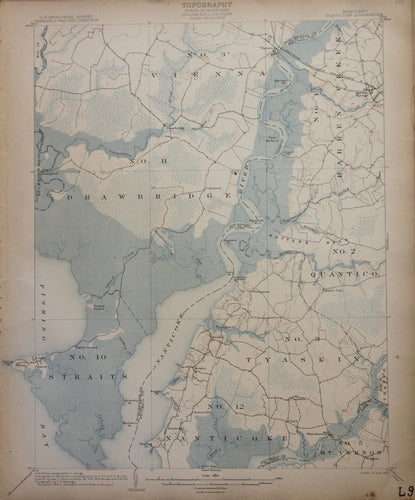 Genuine-Antique-Map-Nanticoke-Maryland--1903-U-S-Geological-Survey--Maps-Of-Antiquity