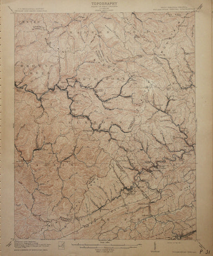 Genuine-Antique-Map-Pochahontas-Special--West-Virginia-Virginia--1911-U-S-Geological-Survey--Maps-Of-Antiquity