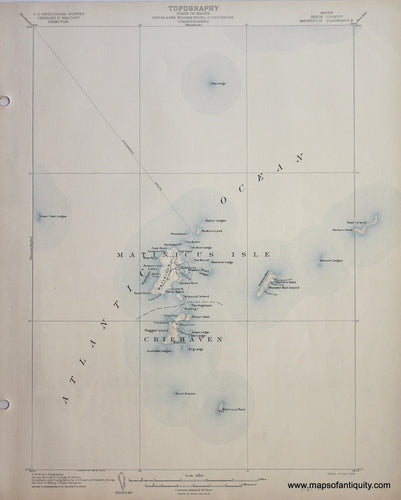 Genuine-Antique-Map-Manticus-Maine--1906-US-Geological-Survey--Maps-Of-Antiquity