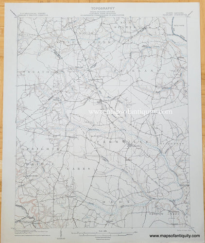 Genuine-Antique-Topographic-Map-North-Carolina-Falkland-Quadrangle-1904-US-Geological-Survey-Maps-Of-Antiquity