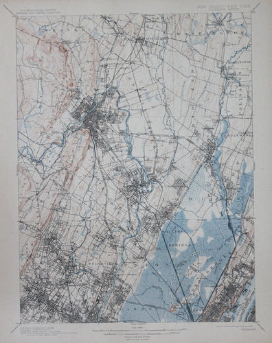 Genuine-Antique-Topographic-Map-Paterson-New-Jersey-New-York--New-Jersey-New-York--1908-U-S-Geological-Survey--Maps-Of-Antiquity