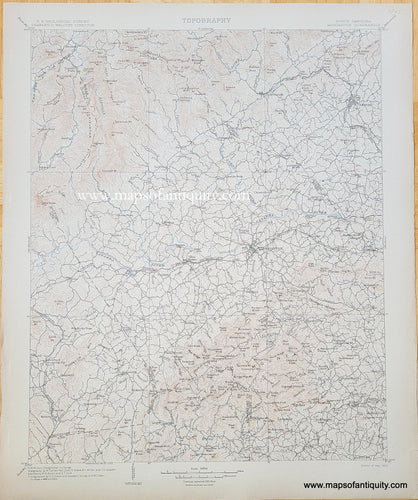 Genuine-Antique-Topographic-Map-North-Carolina-Morganton-Quadrangle-1905-US-Geological-Survey-Maps-Of-Antiquity