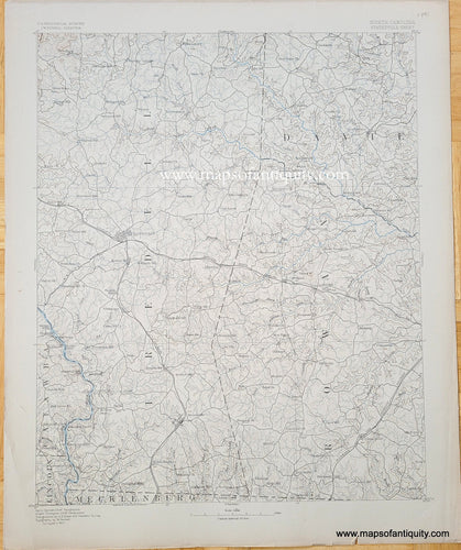 Genuine-Antique-Topographic-Map-North-Carolina-Statesville-Sheet-1891-US-Geological-Survey-Maps-Of-Antiquity