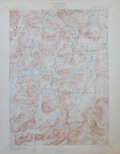 Genuine-Antique-Topographic-Map-Paradox-Lake-New-York--New-York--1906-U-S-Geological-Survey--Maps-Of-Antiquity