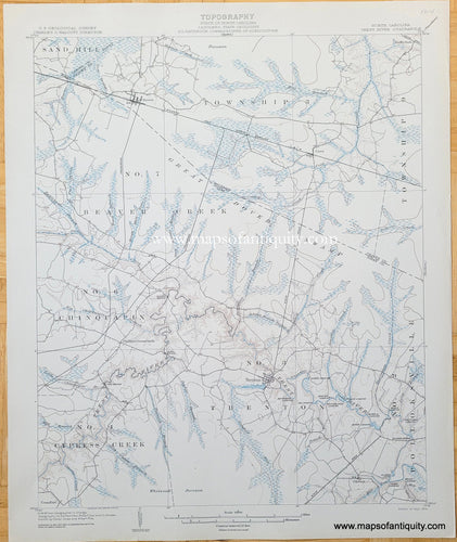 Genuine-Antique-Topographic-Map-North-Carolina-Trent-River-Quadrangle-1904-US-Geological-Survey-Maps-Of-Antiquity