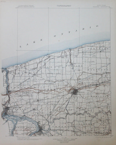 Genuine-Antique-Topographic-Map-Niagara-New-York--New-York---1904-U-S-Geological-Survey--Maps-Of-Antiquity