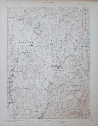 Genuine-Antique-Topographic-Map-Kinderhook-New-York--New-York--1906-U-S-Geological-Survey--Maps-Of-Antiquity