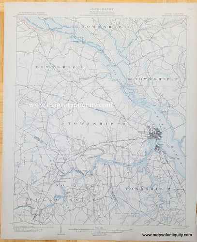 Genuine-Antique-Topographic-Map-North-Carolina-Newbern-Quadrangle-1903-US-Geological-Survey-Maps-Of-Antiquity