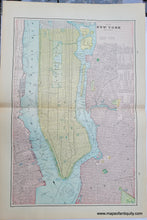 Load image into Gallery viewer, Antique-Printed-Color-City-Plan-Map-of-New-York-and-Vicinity-Verso-1:-Map-of-Brooklyn-Verso-2:-Map-of-Buffalo-Towns-and-Cities-Northeast-1893-Goldthwaite-Maps-Of-Antiquity
