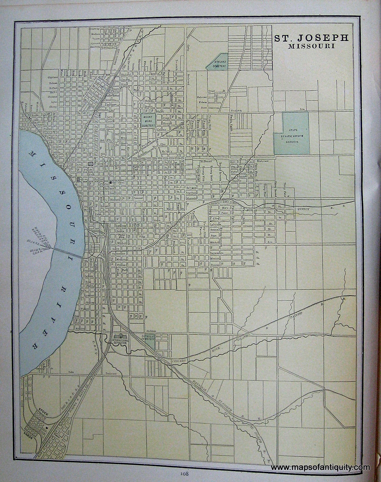 Antique-City-Plan-St.-Joseph-Missouri-Towns-and-Cities-Midwest-1891-Goldthwaite-Maps-Of-Antiquity