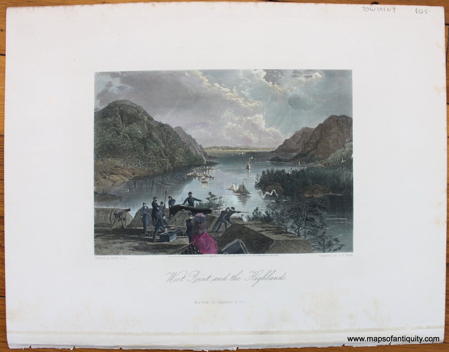 Antique-Print-West-Point-and-the-Highlands-1872-Appleton-Picturesque-America