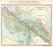 Load image into Gallery viewer, 1900 - Principal Cities of The Old World, Comparing Their Latitude with Points on The American Continent, verso: Turkish Empire in Europe and Asia - Antique Map
