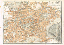 Load image into Gallery viewer, Antique-Map-City-Edinburgh-Scotland-Scottish-Baedeker-1927-1920s-1900s-Early-20th-Century-Maps-of-Antiquity
