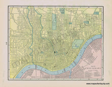 Load image into Gallery viewer, 1892 - New Orleans, Verso: Map of Cincinnati - Antique Map
