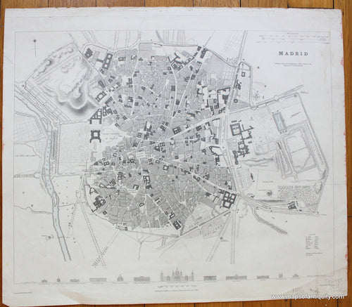 Antique-Map-Madrid-City-Spain-SDUK-Society-for-the-Diffusion-of-Useful-Knowledge-1831-Maps-of-Antiquity