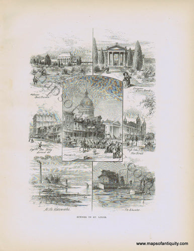 Antique-Print-Prints-Scenes-in-St.-Louis-Missouri-1872-Picturesque-America-1800s-19th-century-maps-of-Antiquity