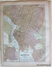 Load image into Gallery viewer, 1890 - New York City (Southern Part), Verso: Brooklyn - Antique Map

