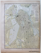 Load image into Gallery viewer, 1890 - Map of New York City (Northern Part), Verso: Boston - Antique Map
