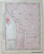 Load image into Gallery viewer, 1895 - Map of the Main Portion of St. Louis,  verso: Map of the Main Portion of St. Joseph - Antique Map
