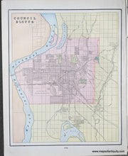 Load image into Gallery viewer, 1892 - Omaha; verso: Council Bluffs - Antique Chart

