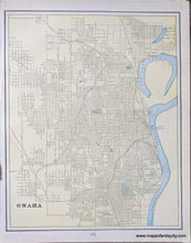 Load image into Gallery viewer, Genuine-Antique-Printed-Color-Comparative-Chart-Omaha;-verso:-Council-Bluffs-Towns-and-Cities--1892-Home-Library-&amp;-Supply-Association-Maps-Of-Antiquity-1800s-19th-century
