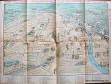 Load image into Gallery viewer, Genuine-Antique-Folding-Map-Monumental-Map-of-Florence-Towns-and-Cities-Other-European-Cities-1932-Davite-Maps-Of-Antiquity-1800s-19th-century
