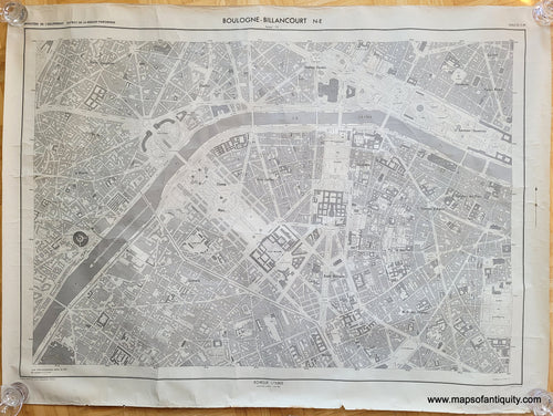 Genuine-Vintage-Map-Part-of-Paris-France-1967-Institut-Geographique-Nationale-Maps-Of-Antiquity