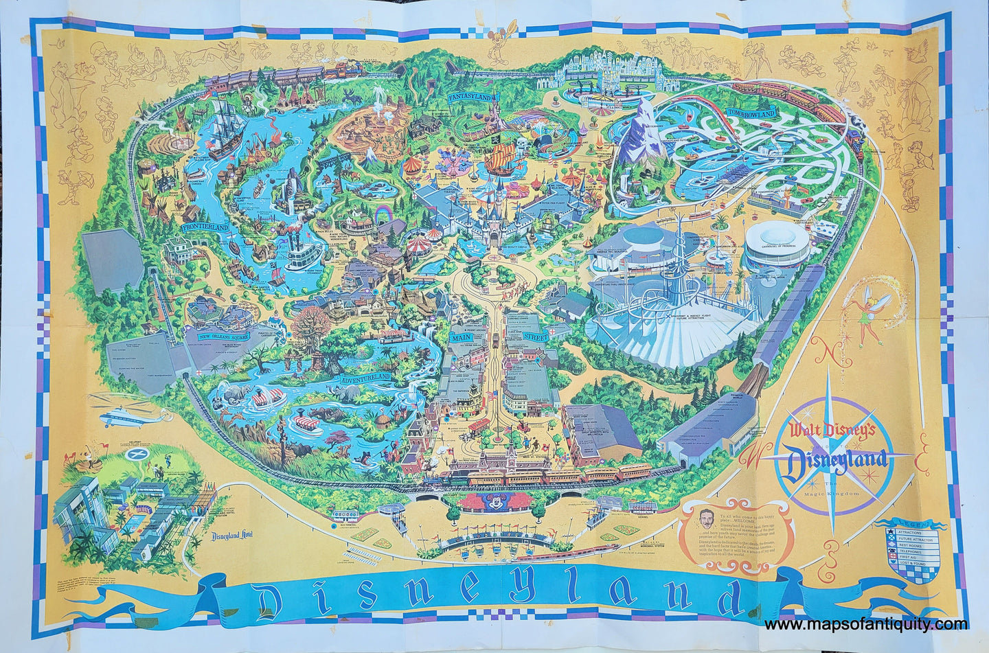Genuine-Vintage-Map-Walt-Disney-s-Guide-to-Disneyland-The-Magic-Kingdom-1968-Walt-Disney-Productions-Maps-Of-Antiquity