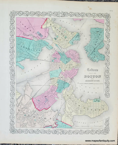 Genuine-Antique-Map-Coltons-Map-of-Boston-and-Adjacent-Cities-1859-Colton-Maps-Of-Antiquity