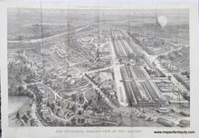 Load image into Gallery viewer, Genuine-Antique-Map-The-Centennial---Balloon-View-of-the-Grounds-Philadelphia--1876-Harpers-Weekly-Maps-Of-Antiquity
