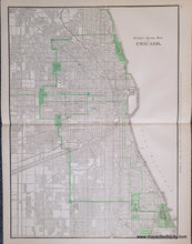 Load image into Gallery viewer, Genuine-Antique-Map-Street-Guide-Map-of-Chicago-Chicago--1898-Rand-McNally-Maps-Of-Antiquity-1800s-19th-century
