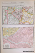 Load image into Gallery viewer, Genuine-Antique-Map-Double-sided-map-Philadelphia-verso-Pittsburgh-and-Allegheny-and-vicinity-of-Pittsburgh-Philadelphia--1898-Rand-McNally-Maps-Of-Antiquity-1800s-19th-century
