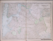 Load image into Gallery viewer, Genuine-Antique-Map-Double-sided-map-Brooklyn-verso-New-Jersey-New-York-City-&amp;-Brooklyn--1898-Rand-McNally-Maps-Of-Antiquity-1800s-19th-century
